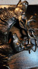 Cuadro Con Escultura Bronceada De Gamos. 7
