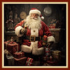 Kit De Bordado Cruzado Para Principiantes, Santa Claus, 45x4 0