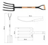 Kit Huerta Pala+ Escardillo+ Azada + Horquilla Tramontina Ki 4