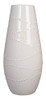 Hosley 12 Jarrón De Cerámica Texturizado Blanco Alto Regalo 0