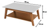 Mesa De Centro Madeira Maciça New Veneza Branco 2