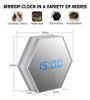 Multi-función Led Espejo Alarma Recargable Con Tiempo/alarma 2