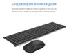 Arteck 2.4g Combo De Teclado Y Mouse Inalámbricos De Acero I 2