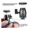Neewer Mini Rótula Con Cerradura Y Adaptador De Zapata Sopor 4