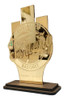 Trofeo Espejado De 17,5 Cm Base De Madera Personalizado 2