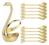 Soporte Decorativo Para Base De Cisne Con 10 Cucharas De Ca. 0