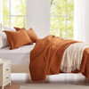 Juego De Edredón King Size Burnt Orange Rust - Colcha Ligera 2