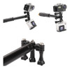 Soporte Doble Gopro Para Usar 2 Camaras Juntas Iluminadores 4