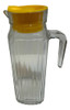 Jarra Vidrio Para Heladera C/tapa Amarilla 1.200l 0