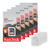 5 Paquete - Sandisk Ultra 16gb Sd Tarjeta De Memoria Flash S 0