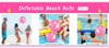 2 Pelotas De Playa Inflatables Con Purpurina 40 Cms Diámetro 2