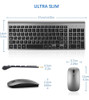 Combo Teclado Ratón Inalámbricos Pc Laptop Mac Negro-gris. 5