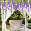Paquete De 8 Flores Artificiales Colgantes Morado 3