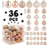 Adornos Árbol Navidad Bolas Color Champán 3 Tamaños 36u 2