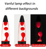 Lámpara De Movimiento Líquido De Magma Rojo Vanful Con Base 3