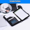 Zip A5 Pu Note Note Pad Carpeta Papel Titular De Archivos Do 5