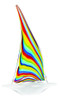 Badash Murano-style Art Glass Rainbow Sailboat Figurine - 13 0 Badash Murano-style Art Glass Rainbow Sailboat Figurine - 13 0