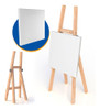 Cavalete De Madeira Para Pintura Aulas 96cm Com Tela 20x30cm 0