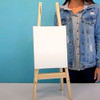 Cavalete De Madeira Para Pintura Aulas 96cm Com Tela 20x30cm 5
