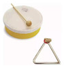 Kit Instrumentos Musicales Percusion Tambor Eco Y Triangulo 1