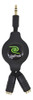 Separador Retráctil De Auriculares Retrak, Negro (etcablespl 0