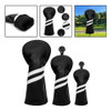 3 Peças De Madeira De Golfe Capa De Cabeça Clube Com Preto 6