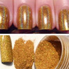 Polvo Gibre Glitter Dorado Holográfico Uñas Maquillaje 1