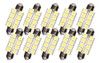 10 X Dc 12v 578 211-2 Adorno 42mm 8 5050 Led Interior 7000k 0