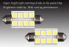 10 X Dc 12v 578 211-2 Adorno 42mm 8 5050 Led Interior 7000k 6