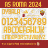 Tipografía As Roma 2024 Y Vector Editable Numeros 1