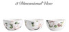 Bico Magnolia Floral Ceramic Bowls Set Of 4, 26oz, For Pasta 1 Bico Magnolia Floral Ceramic Bowls Set Of 4, 26oz, For Pasta 1