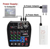 Consola Mixer 4 Canales Con Interface Usb Bt Phantom Efectos 2