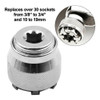 Tubo Universal 10 A 19 Mm + Adaptador 3/8 A 1/4 Bubba Tools 4