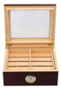 Humidificador Para Cigarros Con Acabado De Caoba De Alta Cal 1 Humidificador Para Cigarros Con Acabado De Caoba De Alta Cal 1