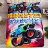 Juego De Ropa De Cama Suncloris, 3d Racing Monster Truck Hom 1 Juego De Ropa De Cama Suncloris, 3d Racing Monster Truck Hom 1