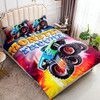 Juego De Ropa De Cama Suncloris, 3d Racing Monster Truck Hom 2 Juego De Ropa De Cama Suncloris, 3d Racing Monster Truck Hom 2