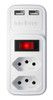 Adaptador E Carregador De 2 Tomadas E 2 Usb - Eac 1002 0