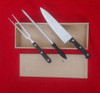 Cubiertos P/asado - Set Cuchillo, Trinchante, Chaira + Caja 3