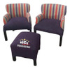Combo Materas Poltronas Vestidas Chenille + Banquito 1 Combo Materas Poltronas Vestidas Chenille + Banquito 1