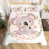 Homewish Cartoon Cute Koala Pink Flowers Pattern Juego De Ro 0