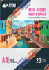 Papel Foto 180 Gr. High Glossy A4 X 20 Hojas 1