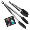 Pinzas De Cocina Acero Inoxidable, Conjunto De 2, 18 Y 23 Cm 0