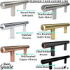 25 Tiradores De Estilo Europeo Macizo 155mm - Bronce/negro 5