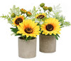 Tiyard Sunflower Decor Plantas Artificiales En Macetas Flor 0