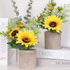 Tiyard Sunflower Decor Plantas Artificiales En Macetas Flor 2