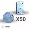 Cajas Rectangular / Octogonal De Chapa Combo X50 - Tofema. 0