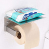 Soporte De Papel Higinico Con Estante Para Telfono De Nquel 2