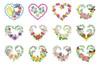 35 Matrices P/ Maquinas Bordadoras Corazones Con Flores 0