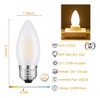 Bombillas E26 Para Candelabro, Bombillas Esmeriladas, 25 W,. 1
