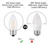 Bombillas E26 Para Candelabro, Bombillas Esmeriladas, 25 W,. 3